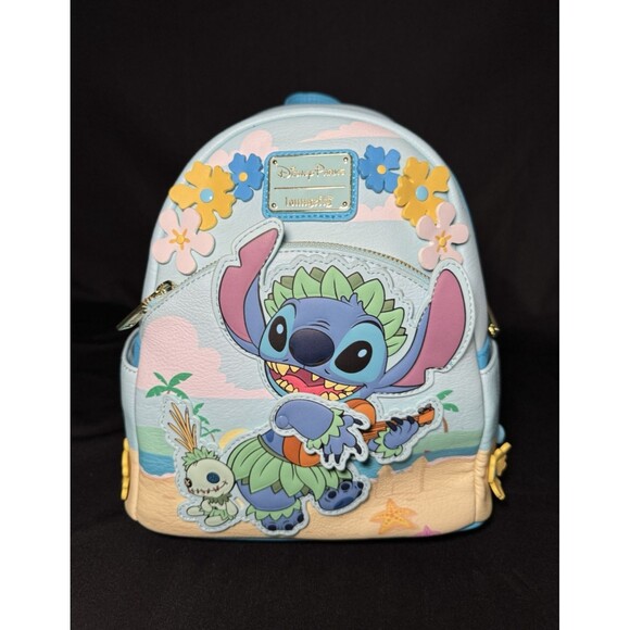 Disney Parks Stitch Hawaiian Beach Ukelele Loungefly Mini Backpack main image 5